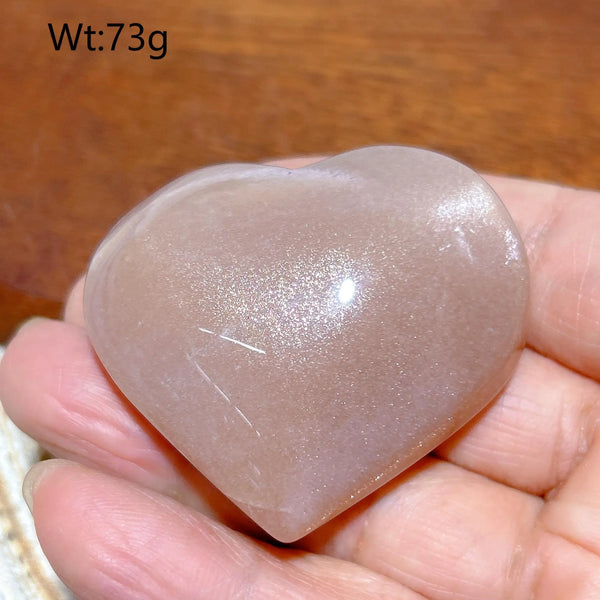 Orange Peach Moonstone Heart-ToShay.org