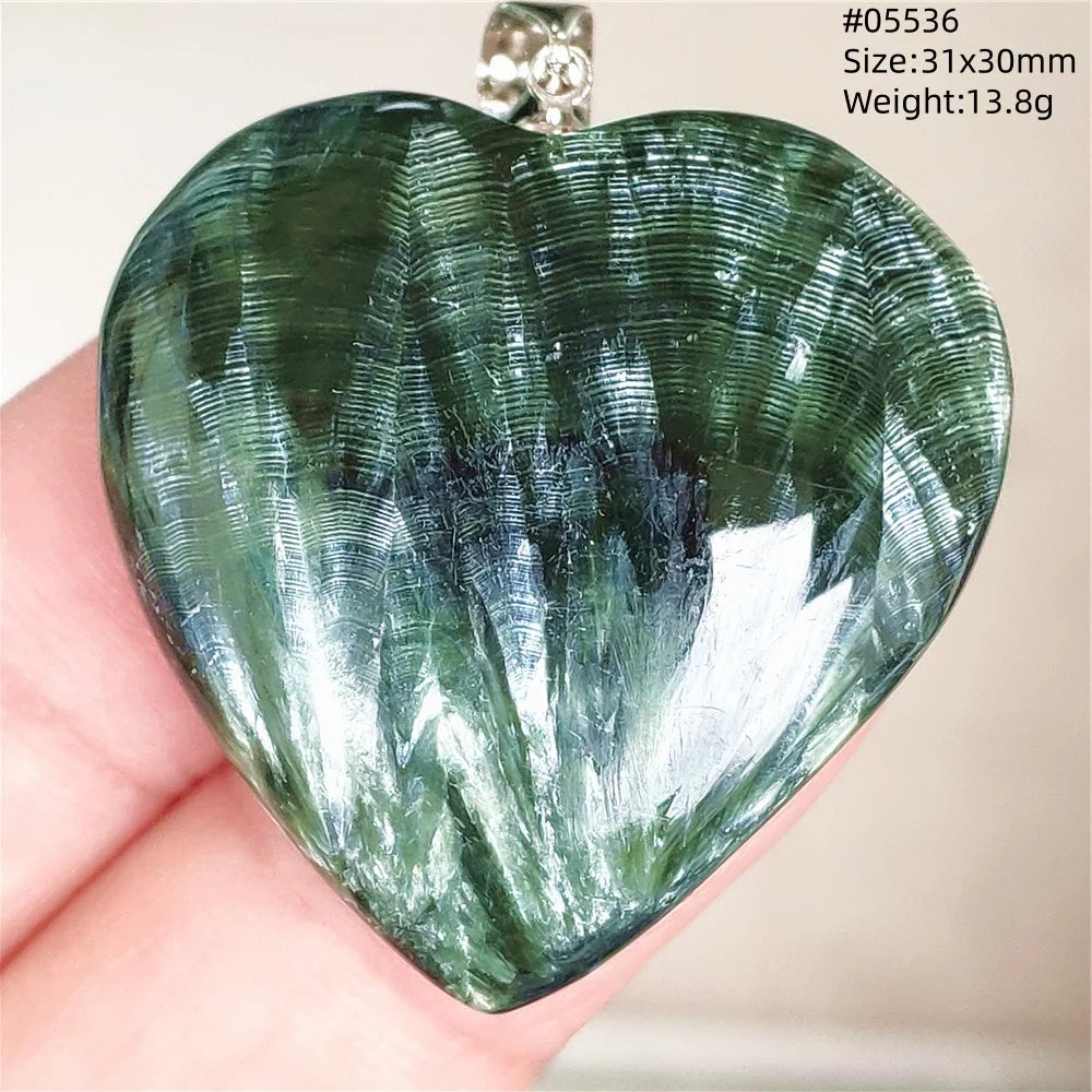 Green Seraphinite Pendant-ToShay.org