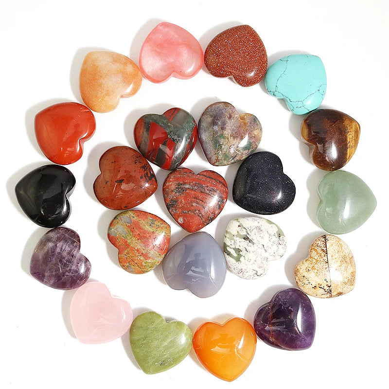 Mixed Quartz Crystal Heart-ToShay.org