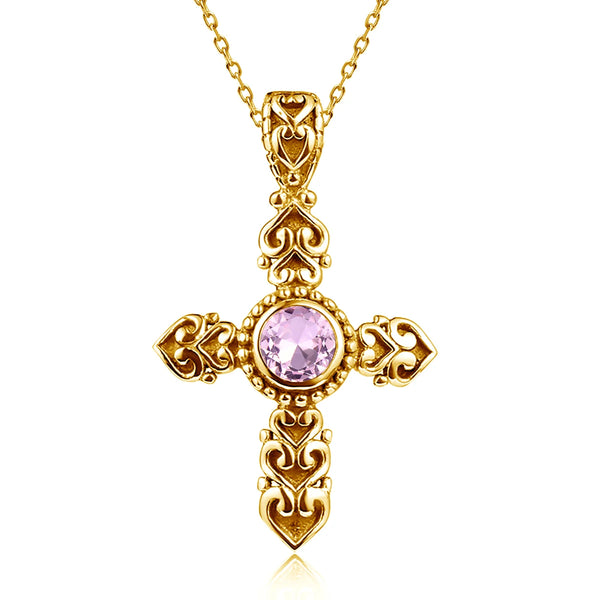 Mixed Gemstone Cross Pendants-ToShay.org