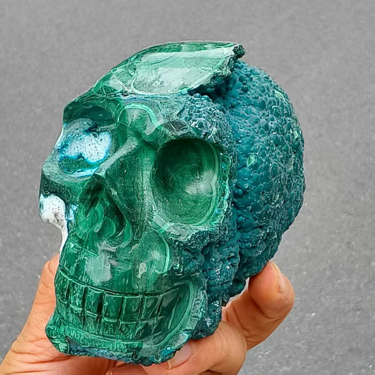 Green Malachite Skull-ToShay.org
