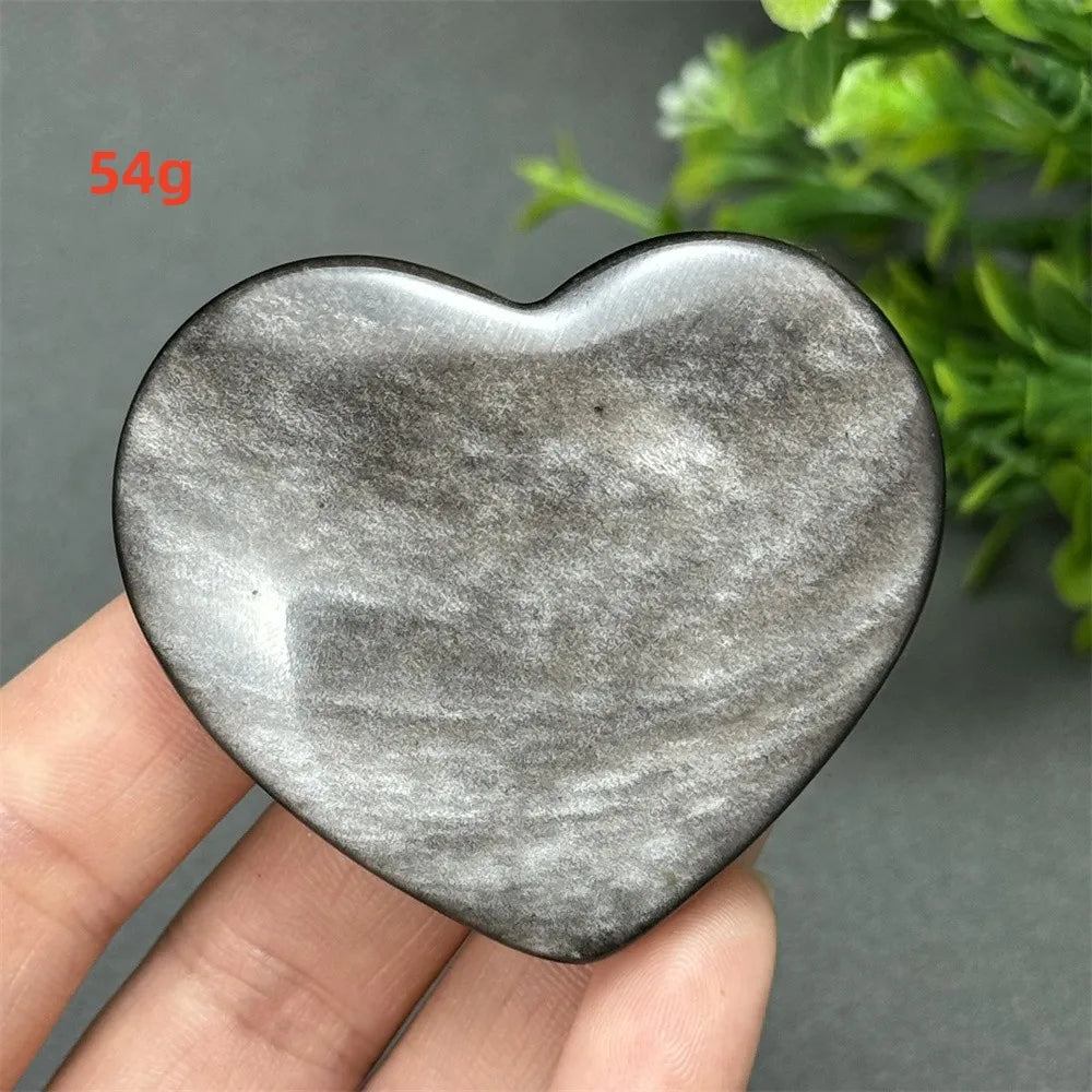 Silver Obsidian Quartz Heart-ToShay.org