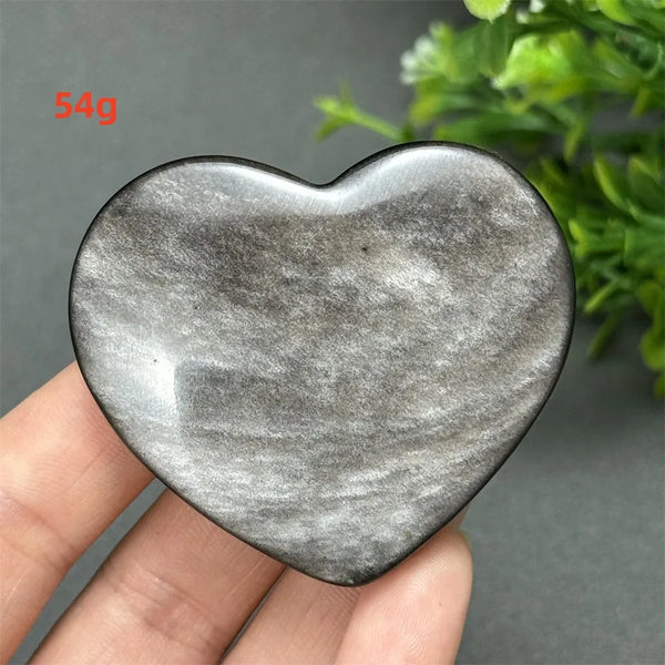 Silver Obsidian Quartz Heart-ToShay.org