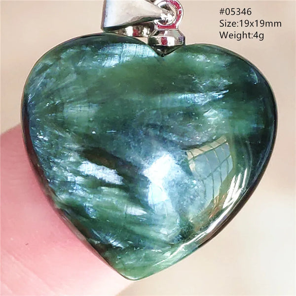 Green Seraphinite Heart Pendant-ToShay.org