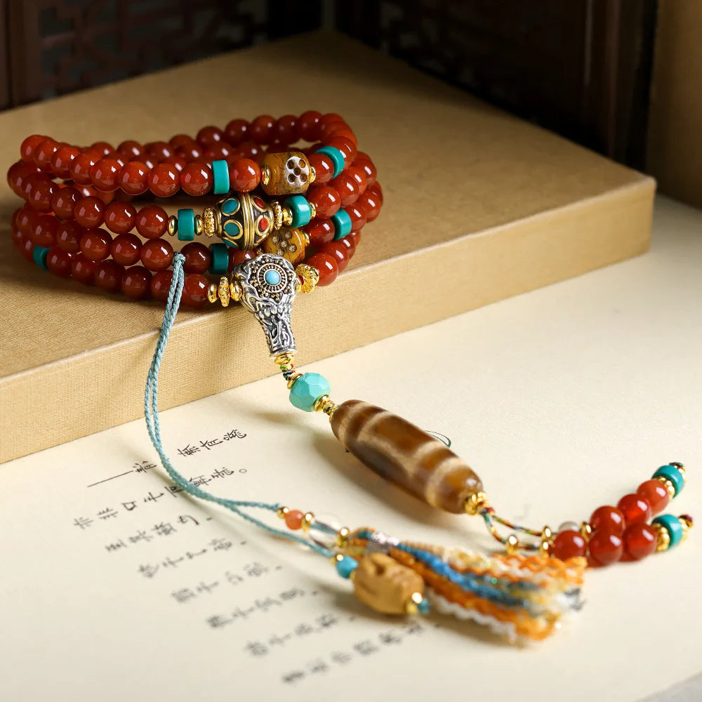 Red Agate Wrap Bracelet-ToShay.org