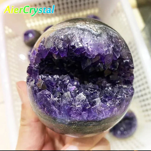 Purple Amethyst Cluster Ball-ToShay.org