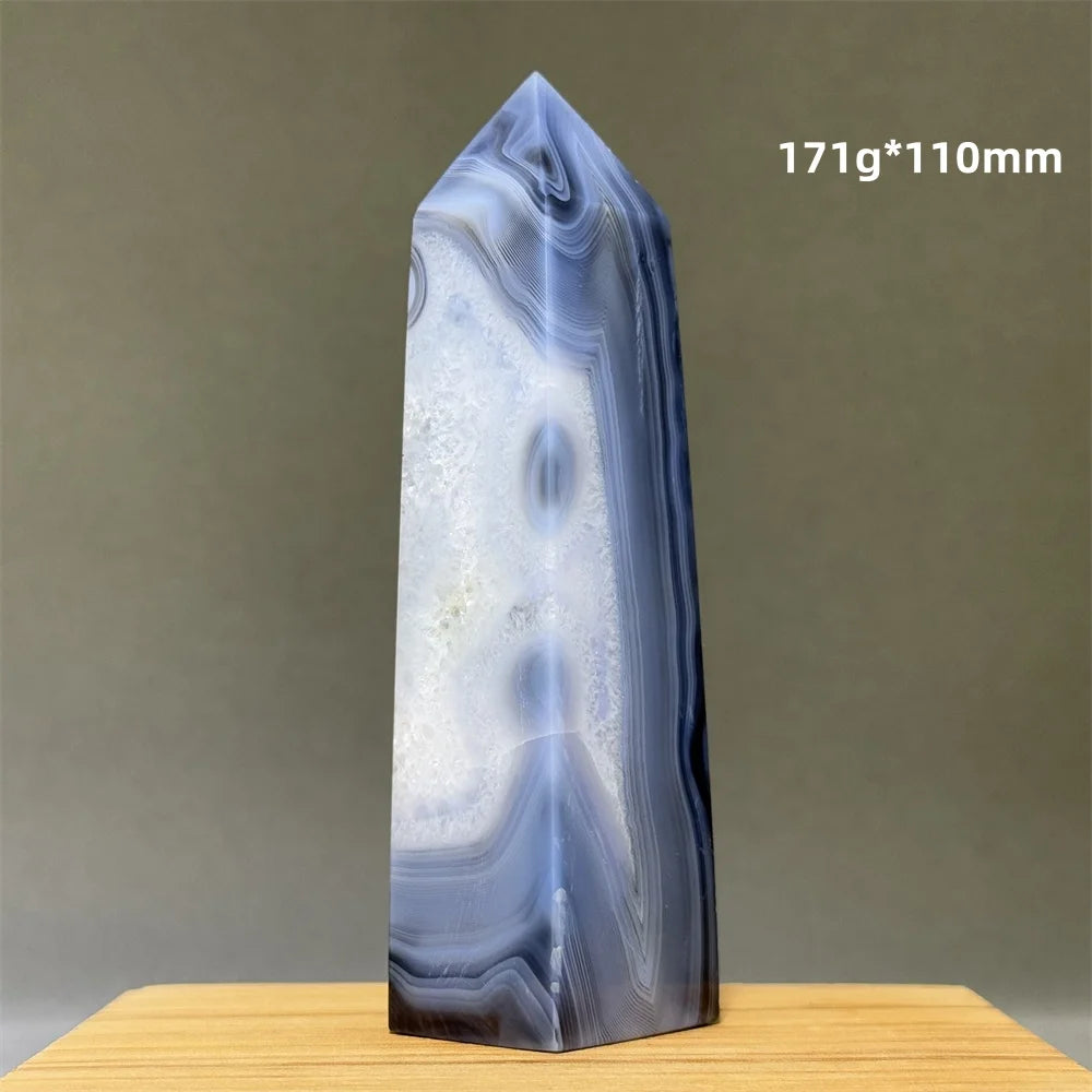 Blue Striped Agate Tower-ToShay.org