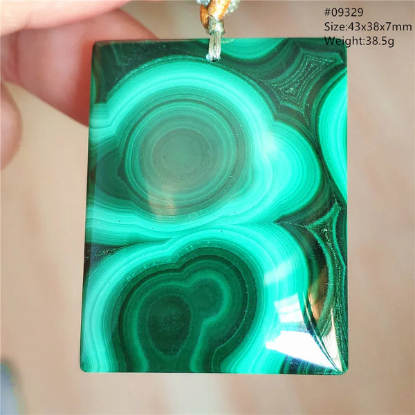 Green Malachite Chrysocolla Pendant-ToShay.org