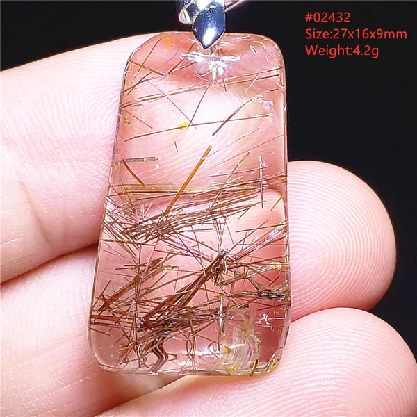 Gold Rutilated Quartz Pendant-ToShay.org