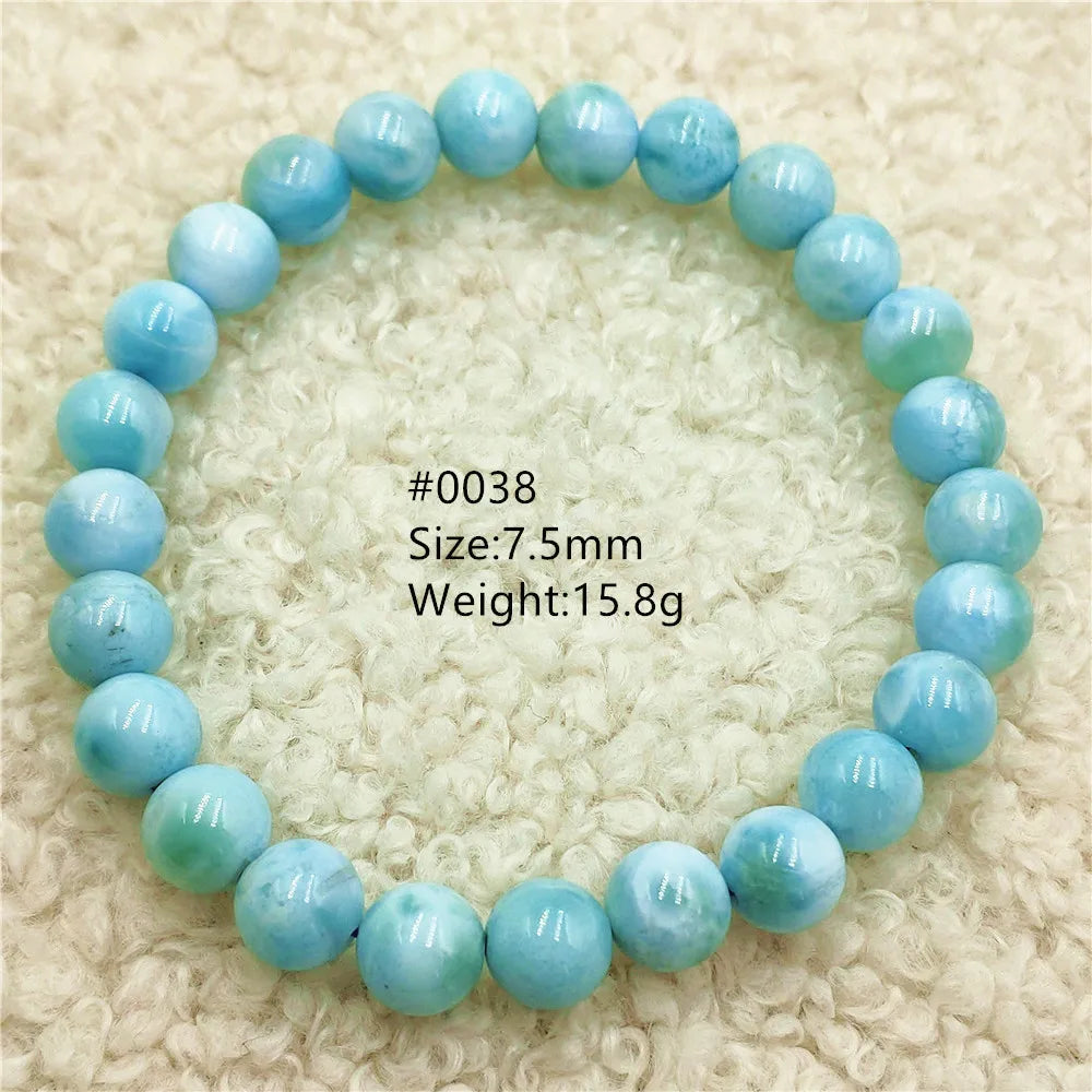 Blue Larimar Bead Bracelet-ToShay.org