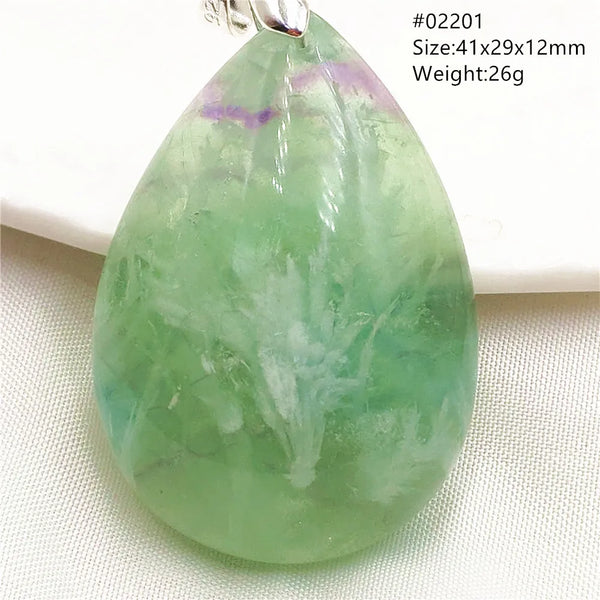 Green Blue Fluorite Pendant-ToShay.org