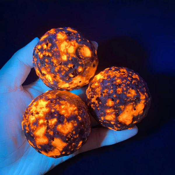 Grey Yooperlite Moon Ball-ToShay.org