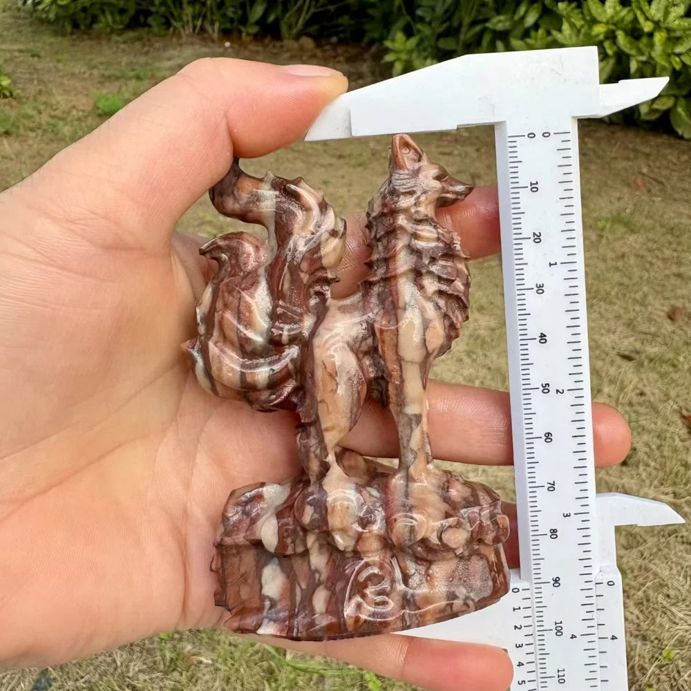 Red Stone Quartz Nine Tailed Fox-ToShay.org