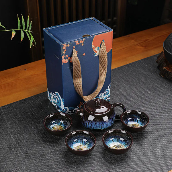 Jun Kiln Ceramic Tea Set-ToShay.org