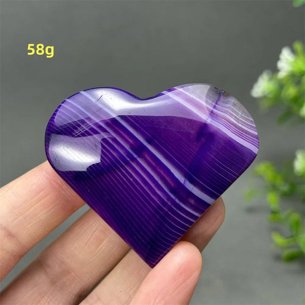 Purple Agate Heart-ToShay.org