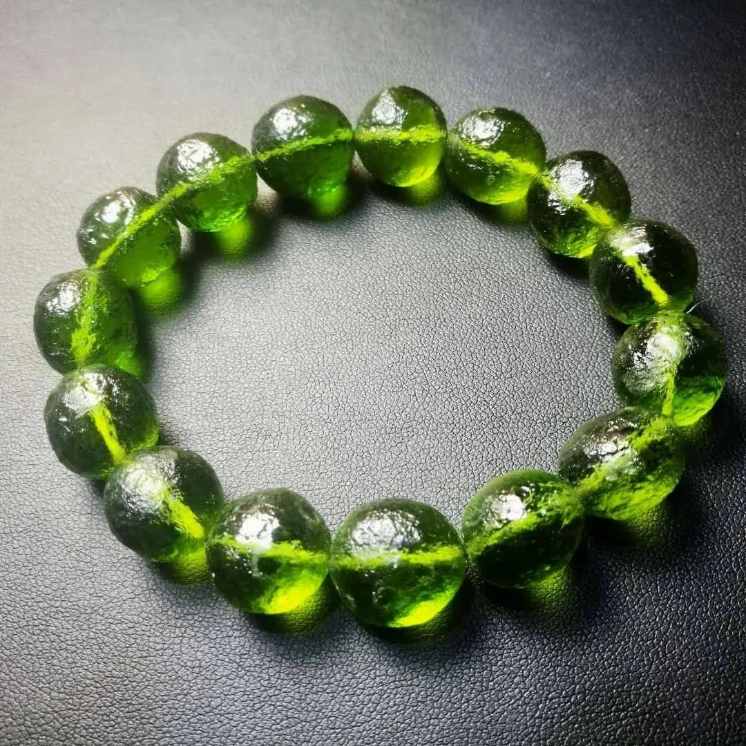 Green Meteorite Moldavite Bracelet-ToShay.org