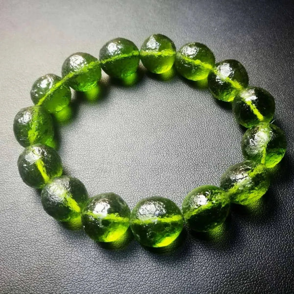 Green Meteorite Moldavite Bracelet-ToShay.org