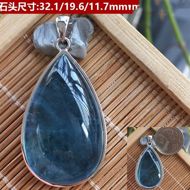 Blue Aquamarine Pendant-ToShay.org