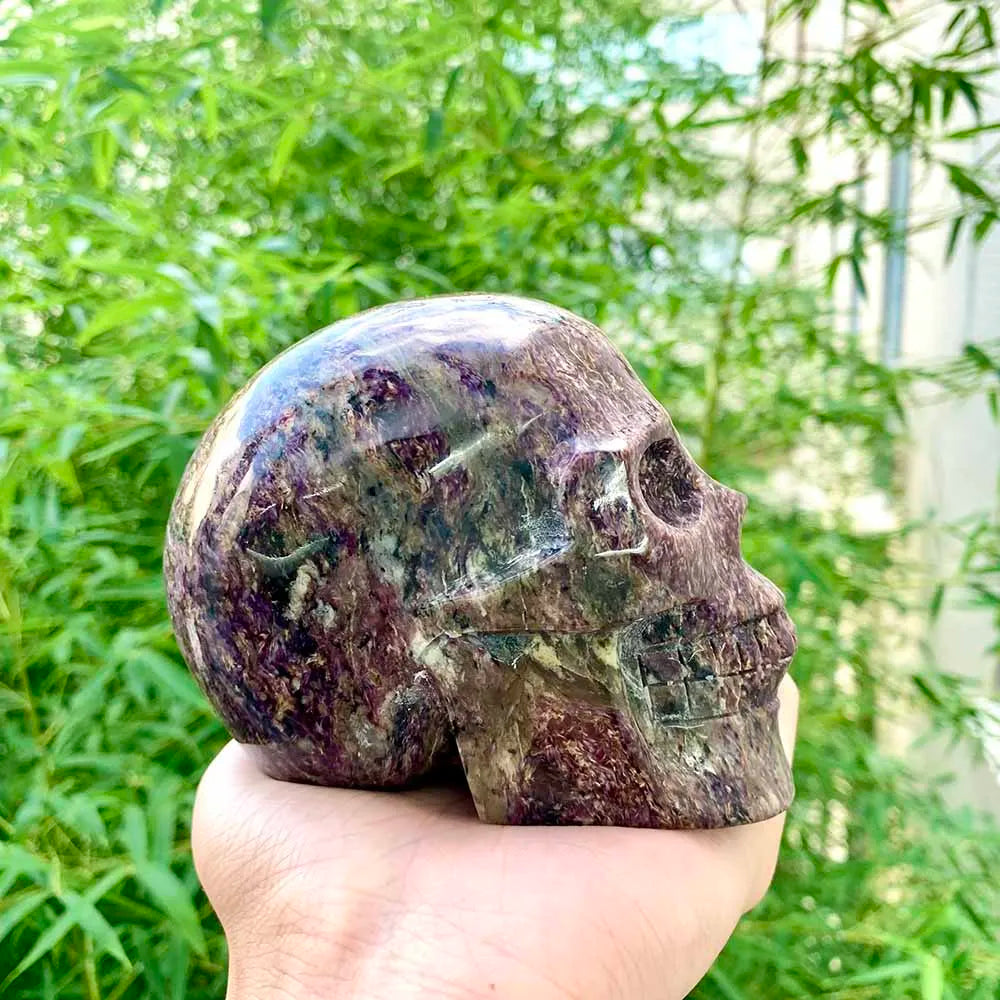 Pink Brecciated Fluorite Skull-ToShay.org