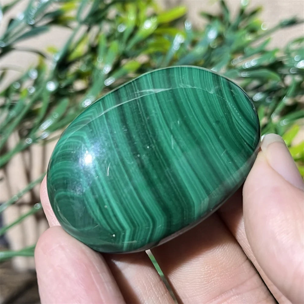 Green Malachite Palm Stone-ToShay.org
