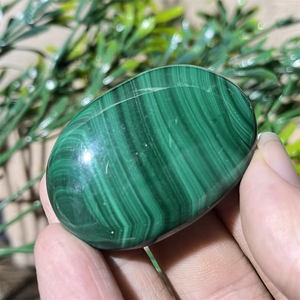 Green Malachite Palm Stone-ToShay.org