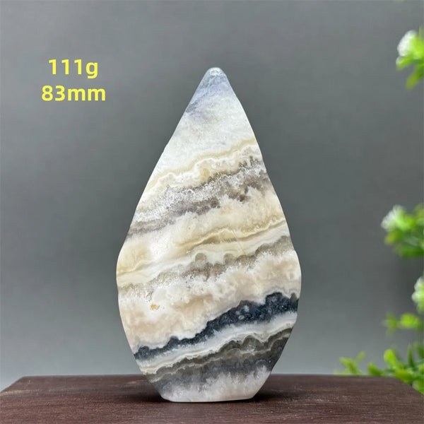White Fluorite Agate Flame-ToShay.org