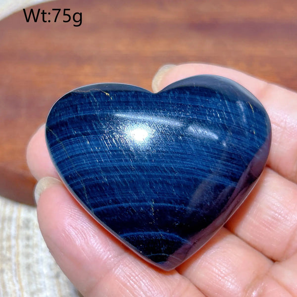 Blue Flash Tiger Eye Heart-ToShay.org