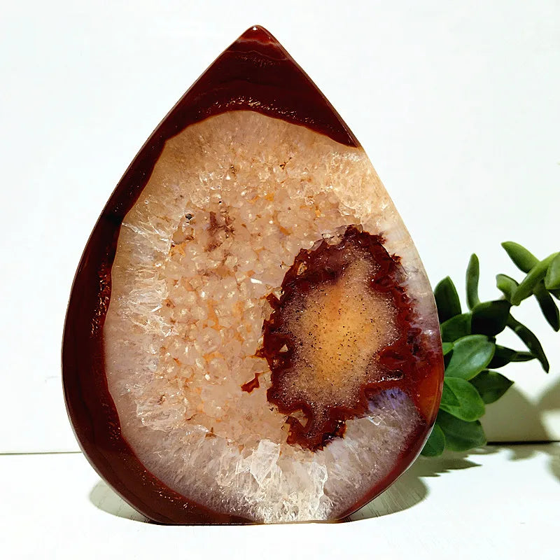 Red Agate Druzy Torch-ToShay.org