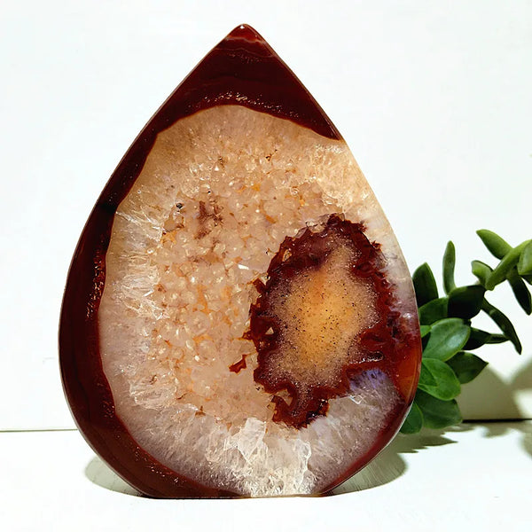 Red Agate Druzy Torch-ToShay.org
