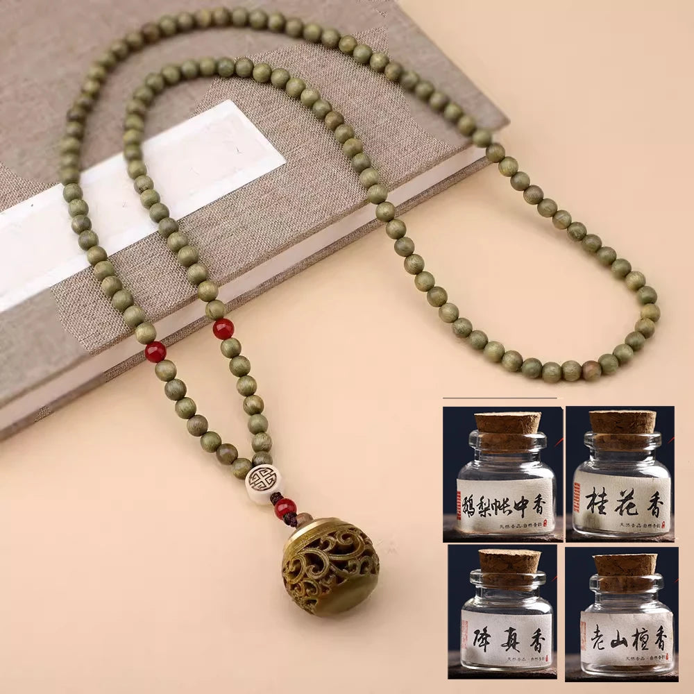 Green Sandalwood Lotus Beads-ToShay.org