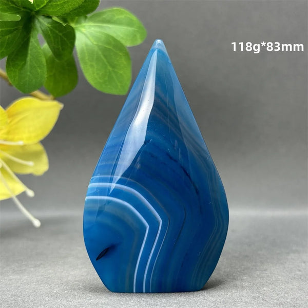 Blue Striped Agate Torch-ToShay.org