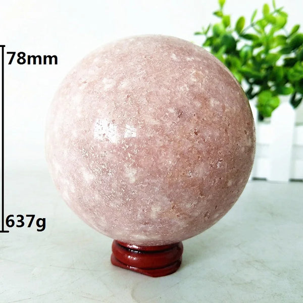 Pink Amethyst Geode Crystal Ball-ToShay.org