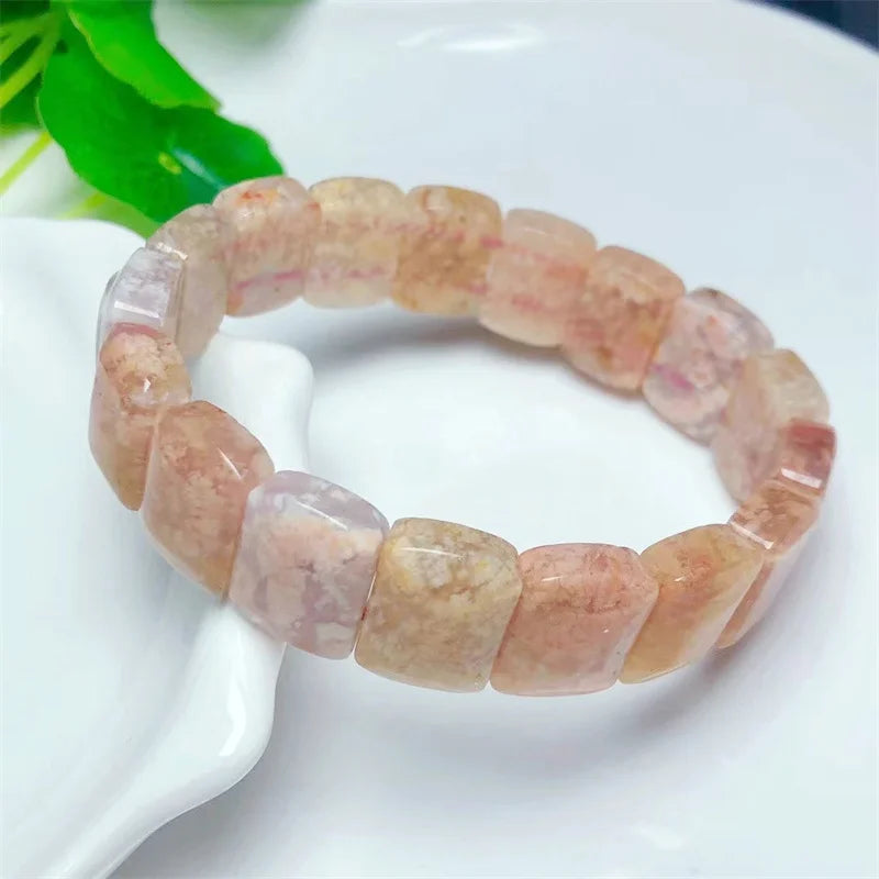Yellow Flower Agate Bangle-ToShay.org