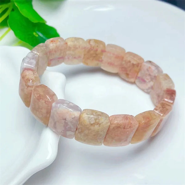 Yellow Flower Agate Bangle-ToShay.org