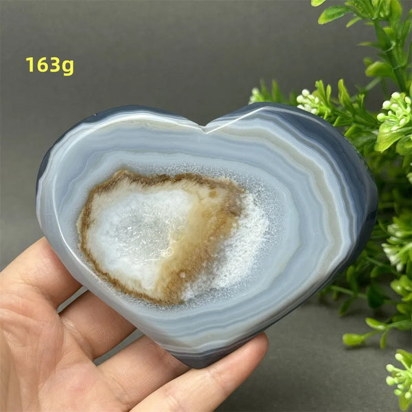 Grey Agate Geode Heart-ToShay.org