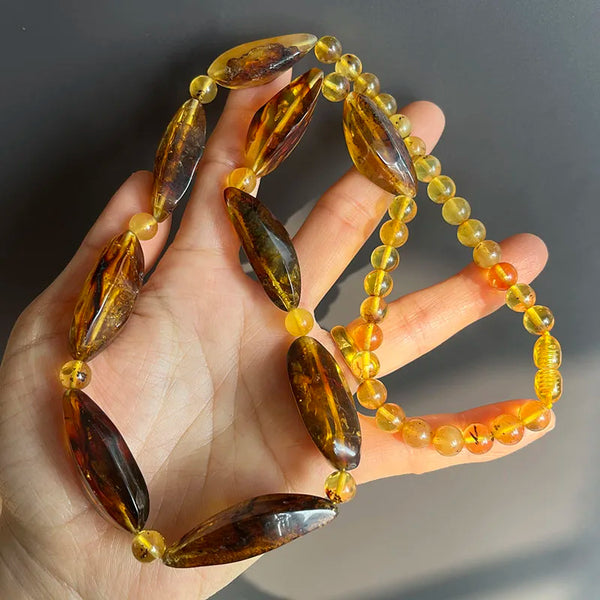 Yellow Amber Necklace-ToShay.org