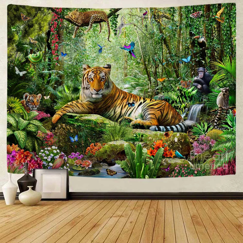 Jungle Animal Tapestry-ToShay.org
