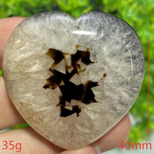 Black Agate Geode Heart-ToShay.org