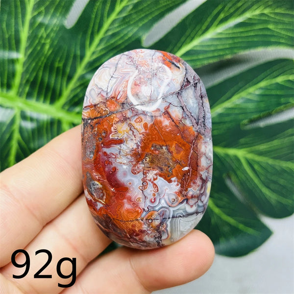 Red Crazy Agate Palm Stone-ToShay.org