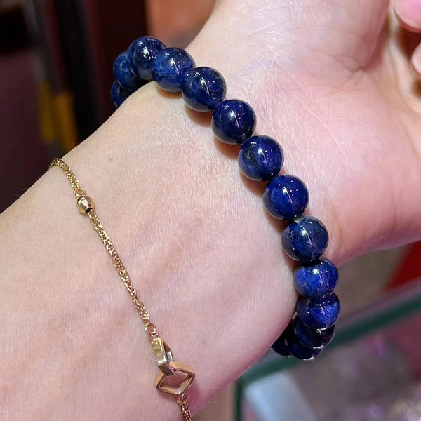 Blue Sugilite Bead Bracelet-ToShay.org