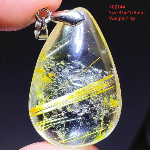 Gold Rutilated Quartz Pendant-ToShay.org