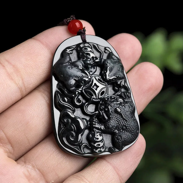Black Jade Toad Pendant-ToShay.org