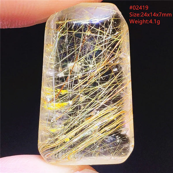 Gold Rutilated Quartz Pendant-ToShay.org