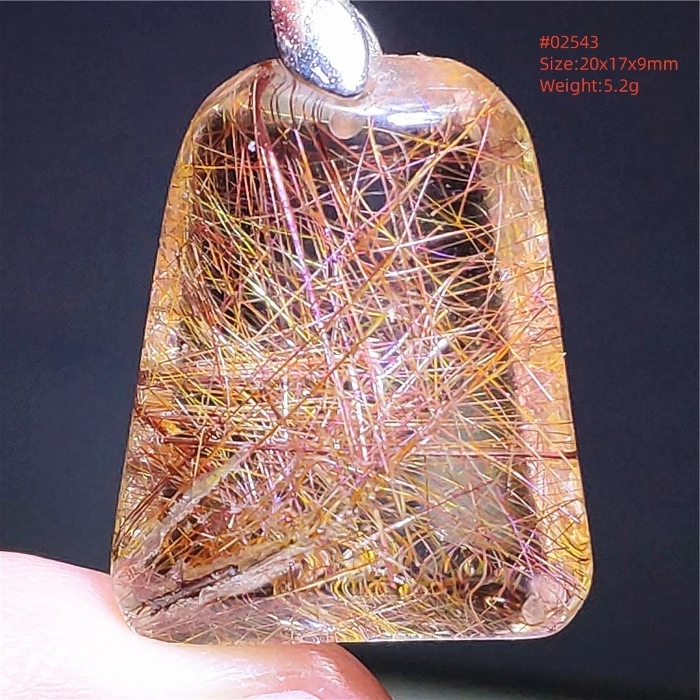 Gold Rutilated Quartz Pendant-ToShay.org