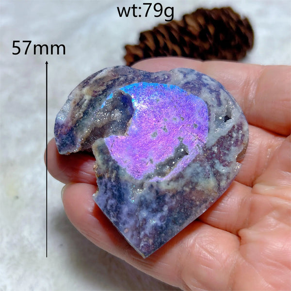 Purple Aura Sphalerite Heart-ToShay.org