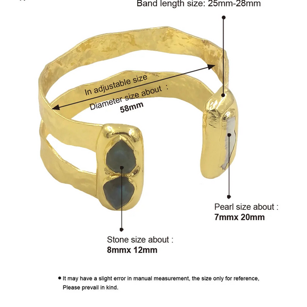 Gold Cuff Bangle-ToShay.org