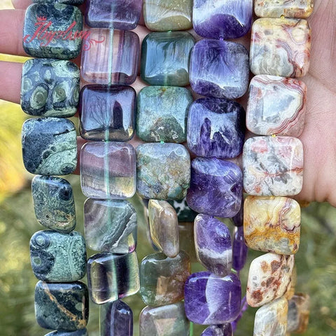Mixed Crystal Square Beads-ToShay.org
