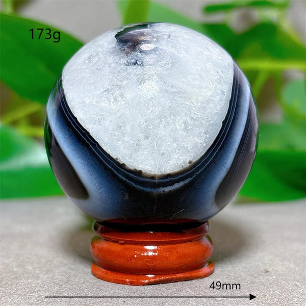 Black Silk Agate Ball-ToShay.org
