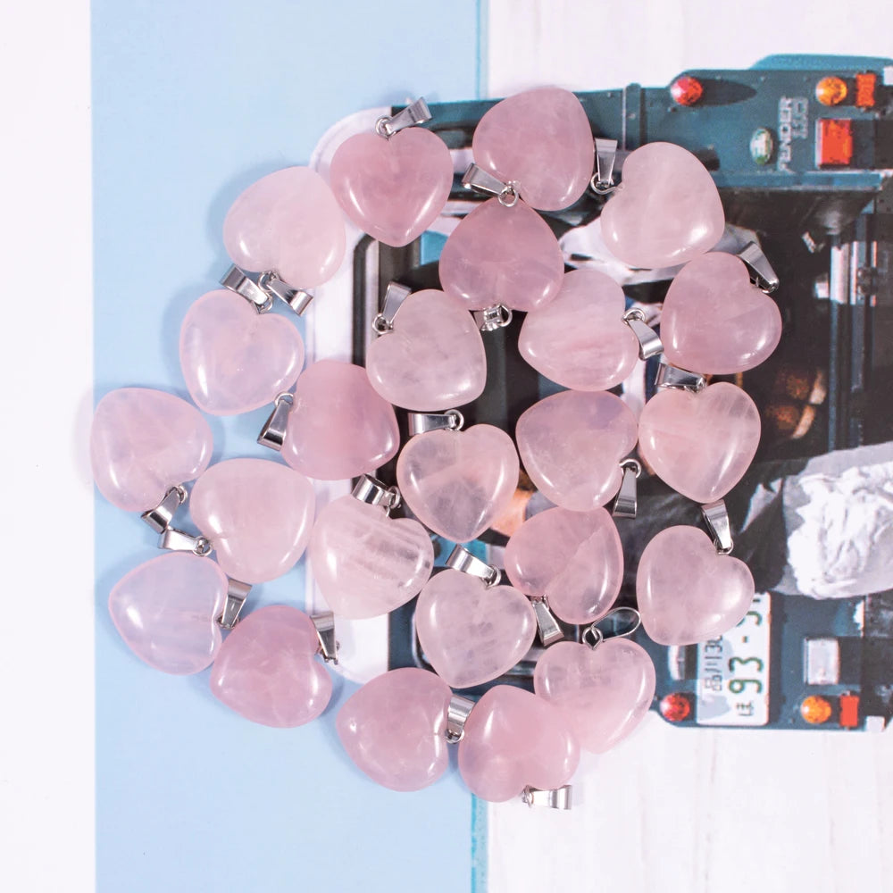 Pink Rose Quartz Hearts-ToShay.org