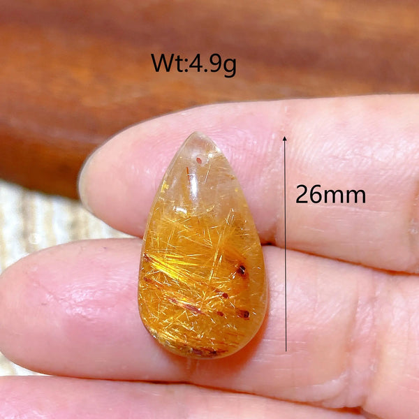 Gold Rutilated Crystal Pendant-ToShay.org